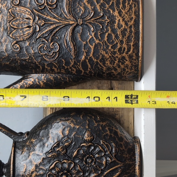 Vintage Mid Century Modern Homco Black and Gold Wall Decor Set Of 3 - Picture 6 of 6